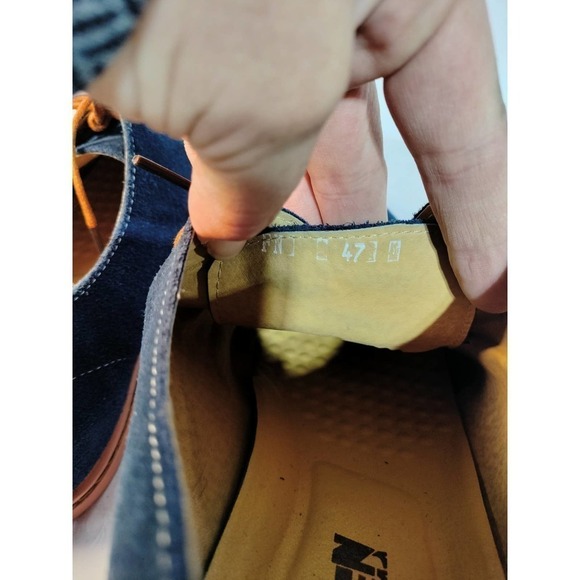 Dadawen blue suede oxford shoes with brown laces men size 13 EU size 47 - Picture 10 of 10